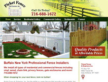 Tablet Screenshot of picketfenceexteriors.com